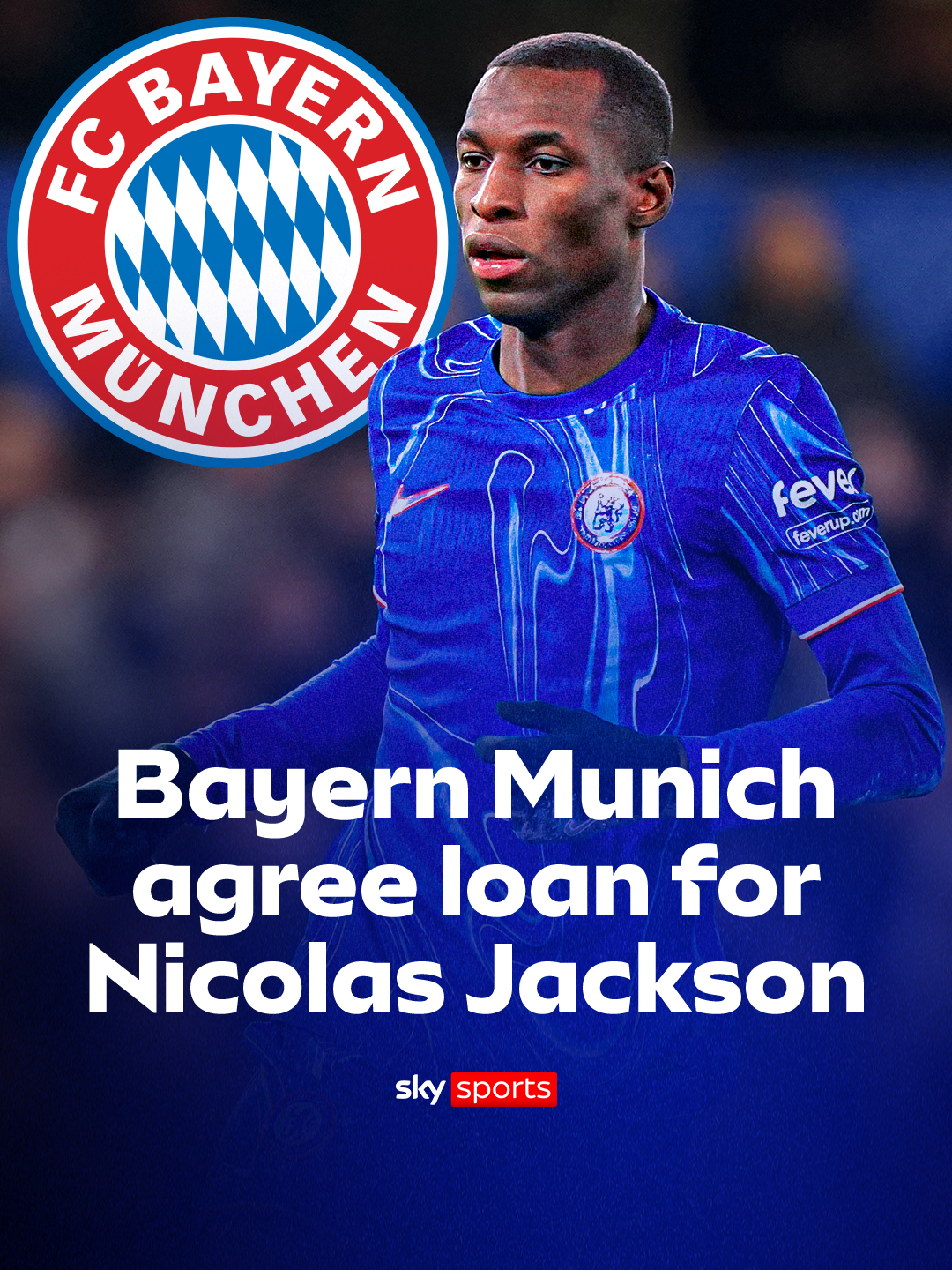 BREAKING: Bayern Munich have agreed a loan deal with Chelsea for striker Nicolas Jackson, with a record loan fee of £13m 🚨 #skysports #skysportsnews #chelsea #bayernmunich #transfernews