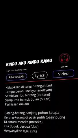 Lagu Rindu Aku Rindu Kamu🎙️🎧 #music #lyrics #fypシ゚ #lirikgoogle #rinduakurindukamudoelsumbang 