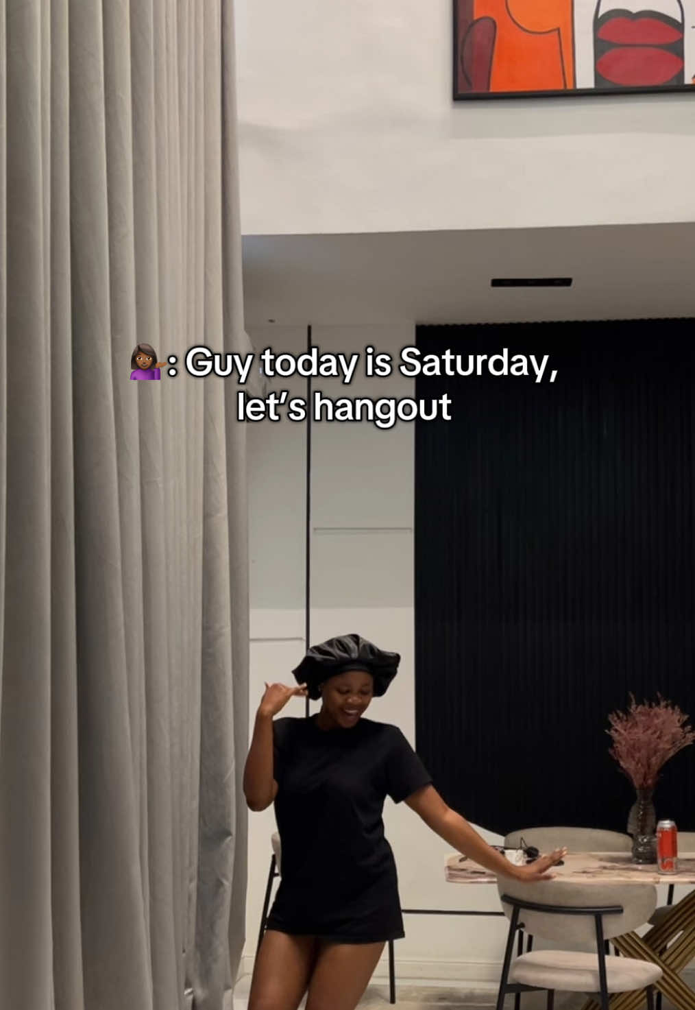 My definition of hangout is to chill at home oh 😭😂 #sayo_gold 