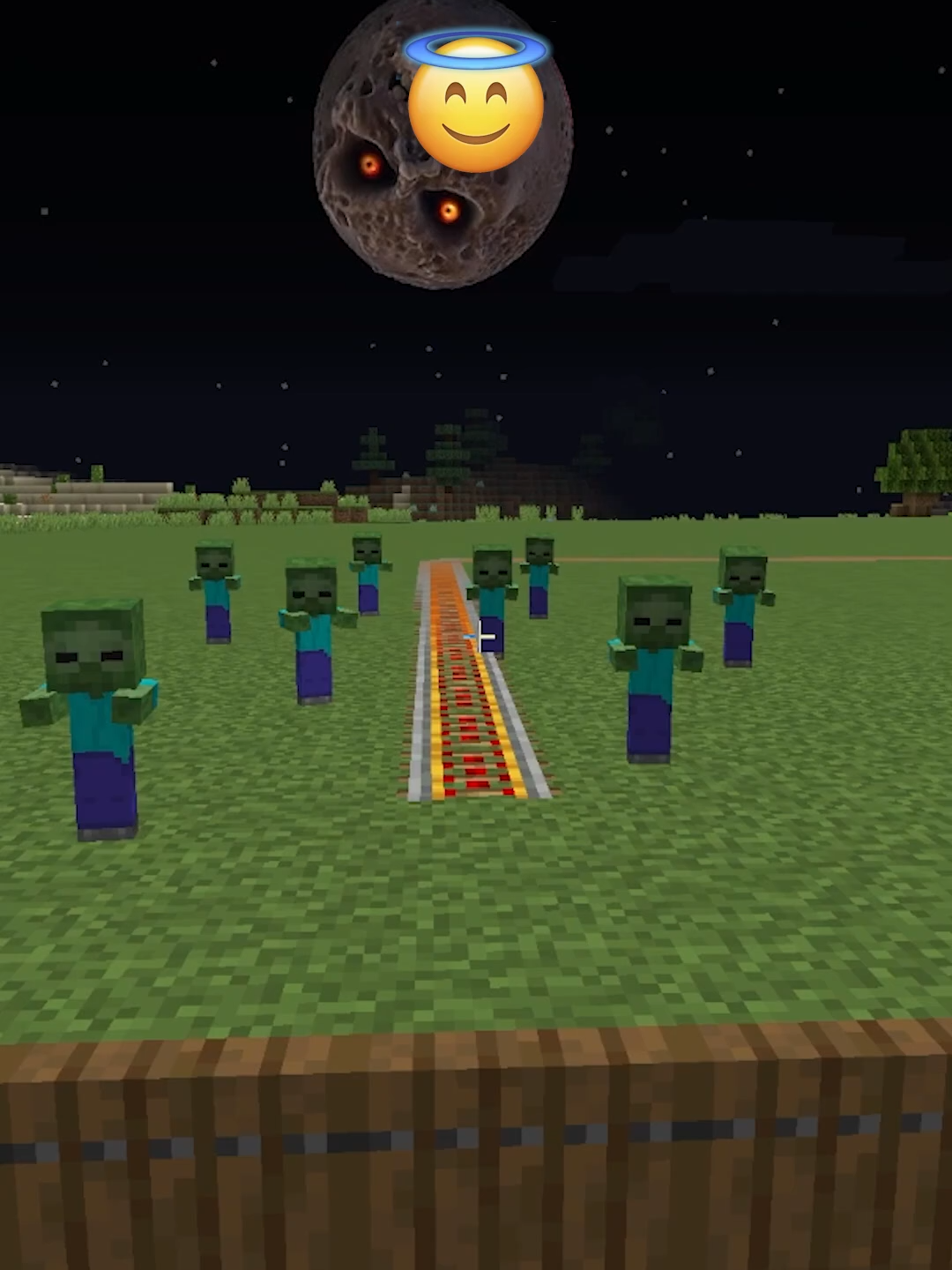 Bringing Zombie To Meet Longest Snow Golem vs Giant Smile Reaction #minecraft #shorts #meme
