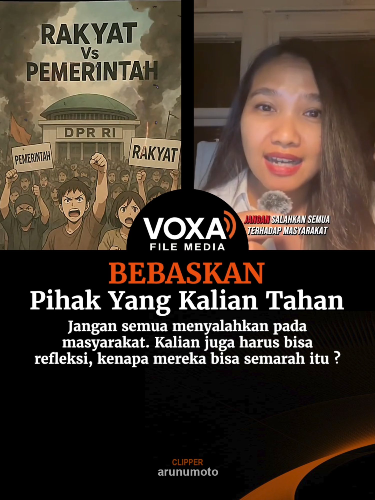 Salsa Erwina meminta pada pihak apatur negara untuk membebaskan Masyarakat yang ditahan dalam menyampaikan aspirasi