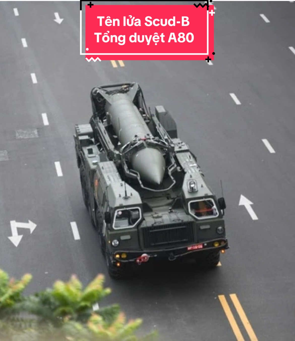 Khép lại đội hình xe pháo là tên lửa chiến lược Scud-B - Hỏa lực mặt đất tầm xa, biểu tượng của sức mạnh và ý chí “Quyết chiến - Quyết thắng”. Scud-B có nhiệm vụ tấn công tầm xa, chủ yếu nhằm tiêu diệt sinh lực, sở chỉ huy, căn cứ và các công trình quân sự quan trọng của đối phương. #A80 #dieubinhA80 #2thang9 #viral #xuhuong 