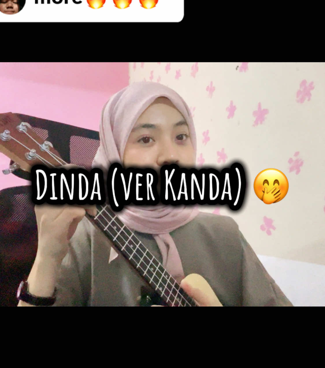 Replying to @مون lagu utk @ᴋᴇᴋᴀɴᴅᴀ 🐊 👀 tapi risau @c.hzrina marah marah nanti ish 🫣  🎵: Dinda (Ver. Kanda) 🎤: @MASDO  #dindamasdo #dindamasdocover #ijaanyanyitibai #fyp #ukulelecover 