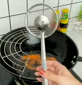 Premium Strainer Spoon – Your Kitchen’s Secret Weapon! ✨ Tired of struggling with hot oil or messy frying? 🍳🍗 Our Stainless Steel Strainer Spoon makes cooking effortless! Designed with a fine mesh, it easily lifts steaks, eggs, dumplings, noodles, and fried snacks while draining excess oil or water in seconds. ✅ Heat-Resistant & Durable – Made from high-quality stainless steel for long-lasting use. ✅ Safe & Easy Handling – Long handle keeps your hands protected from hot oil. ✅ Multi-Purpose Tool – Perfect for frying, boiling, blanching, and draining. ✅ Easy to Clean – Dishwasher safe and rust-resistant. Upgrade your kitchen today and cook like a pro chef with this must-have tool! 🥢✨ #kitchentool #strainerspoon #fyp #viral 