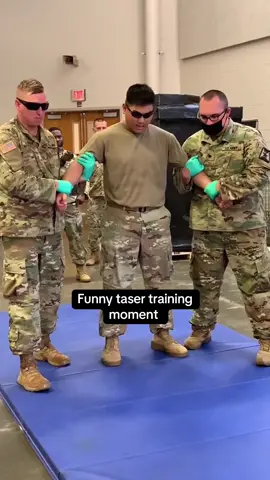 Funny taser training moments #fyp #funnyvideos #taser #policeofficer #armylife 