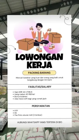LOWONGAN KERJA PACKING BARANG #infoloker #loker #lowongankerja #viral #fyp 