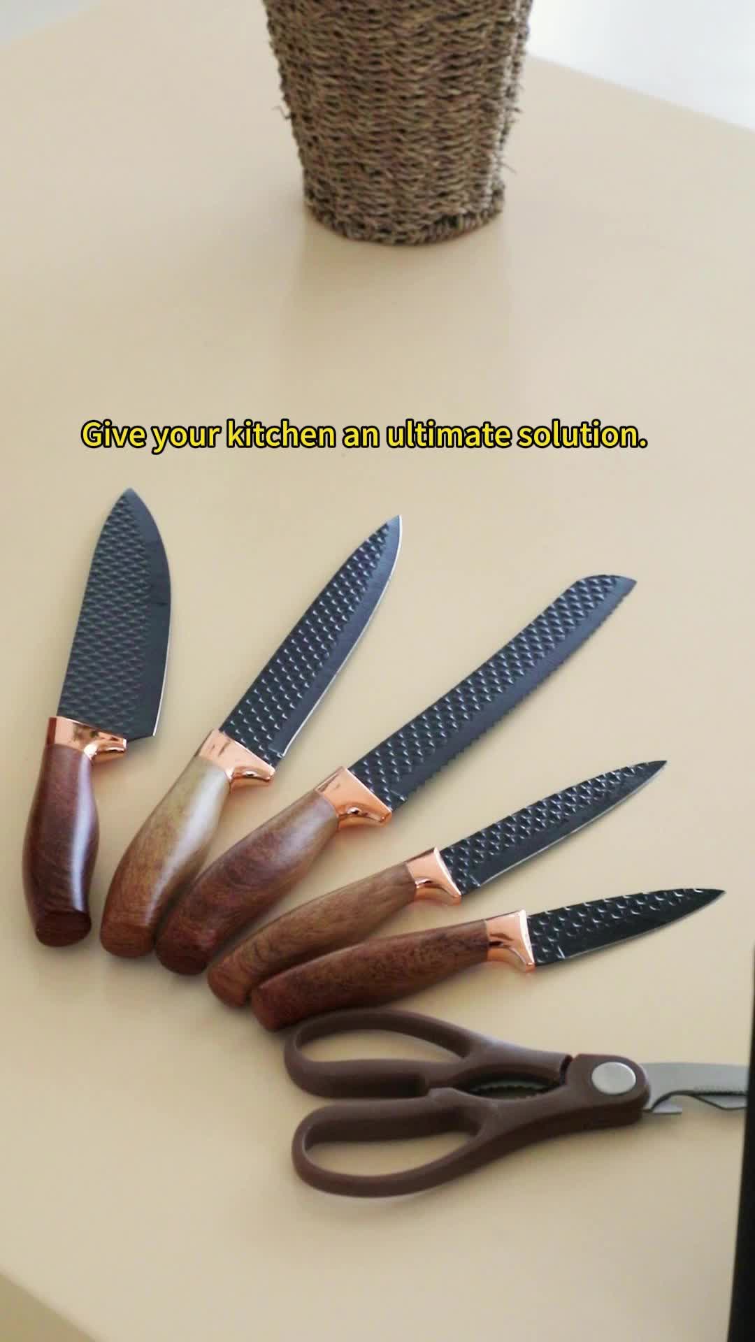  Cooking just got a whole lot classier with this wooden knife set. Time to level up your kitchen game! #knifeset #kitchenknife #kitchenknifeset #kitchenknives #knifesharpener #outdoorknives #knifesetforkitchen #handmadeknife #sharpknifeset #durableknife