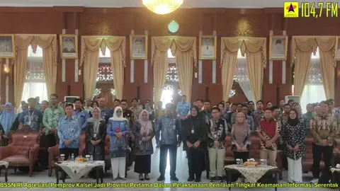 BSSN RI apresiasi Pemprov Kalsel jadi Provinsi pertama dalam pelaksanaan penilaian tingkat keamanan informasi serentak. (BDR/RH)  ------ Informasi seputar Kalimantan Selatan lainnya, juga dapat anda dengarkan melalui 104,7 Radio Abdi Persada FM di program 'Reportase Malam' setiap jam 20.00 WITA dan 'Reportase Pagi' setiap jam 07.15 WITA.  #penilaian #siber #keamananinformasi #Pemerintahprovinsikalimantanselatan  #ProvinsiKalimantanSelatan 