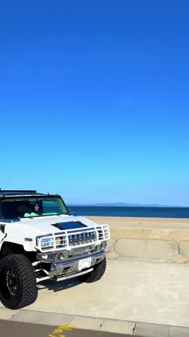 野蒜海岸行ってきた☺️#HUMMERH2 #東北 #宮城 #野蒜海岸 #海 #夏 #アメ車 #おすすめ 