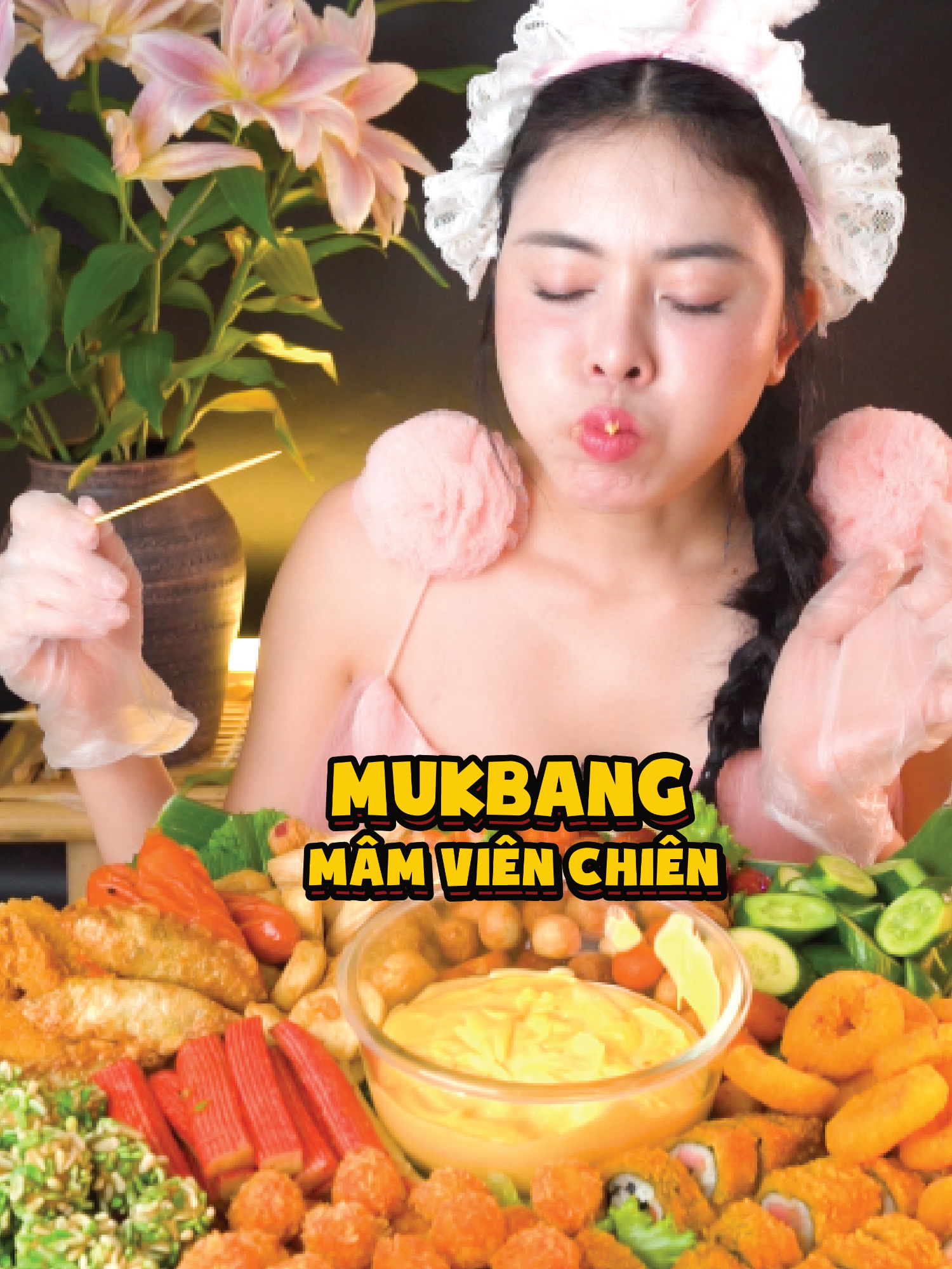 Một mâm viên chiên thế này mọi người cho bao nhiêu điểm ạ #Mukbang #vivithichan #ancungtiktok