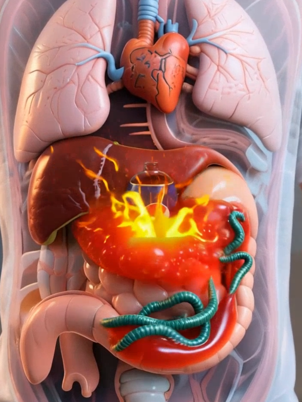 side effects of Pepsi OMG what happens to internal organs 😱😱😱  #3d #anatomy #viral #pepsi #sideeffects 