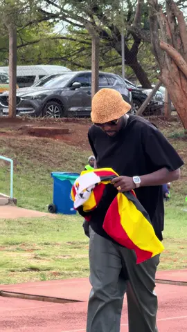 Running to the show off the best flag in the world 🇺🇬 #CHAN #Pamoja #foryoupage #Trending #Mbawe 