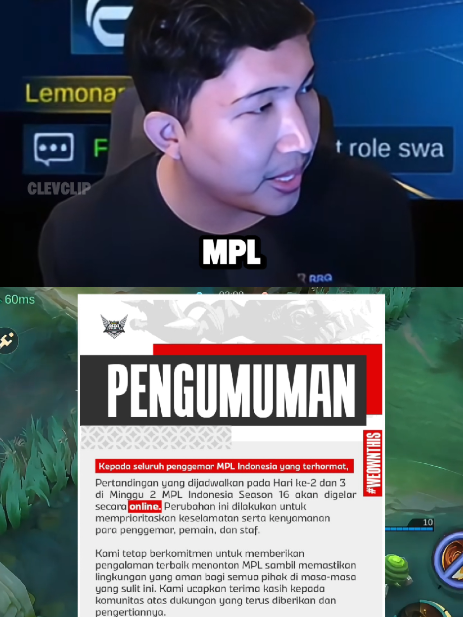 mpl sampai digelar online gara gara kericuhan yg terjadi!?🥲 #rrqlemon  #mplids16  #MLBBNEXT2025 #SeasonsEndGiveaway 