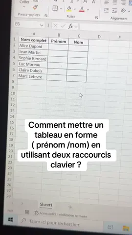 Comment mettre un tableau en forme en quelque seconde seulement . Voici un raccourci clavier efficace . #excel #exceltips #windows #raccourcis 