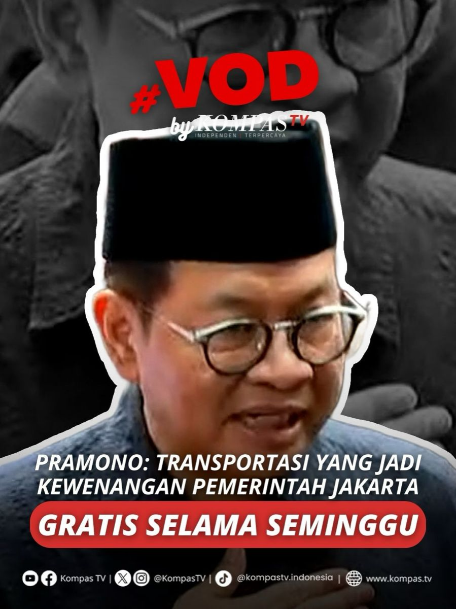 Gubernur Jakarta Pramono Anung sebut Pemprov DKI Jakarta akan menggratiskan tarif layanan transportasi yang menjadi kewenangan pemerintah Jakarta selama seminggu. Layanan transportasi yang digratiskan yakni TransJakarta dan MRT. Tarif Rp0,- diberlakukan mulai Sabtu (30/8) hingga sepekan ke depan. Pramono ungkap hal ini dikarenakan sejumlah fasilitas umum di Jakarta rusak usai dibakar saat unjuk rasa. Bagaimana pendapatmu? Simak video selengkapnya dan dapatkan berita terkini lainnya di www.kompas.tv serta youtube.com/kompastv #VODKompasTV