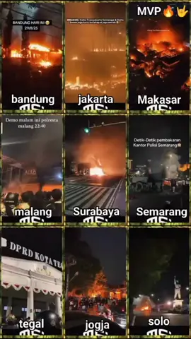 Mengerikan aksi demo yang sangat brutal sepanjang sejarah beberapa kantor DPRD sudah dibakar oleh aksi masa #aksi #demo #dprd 