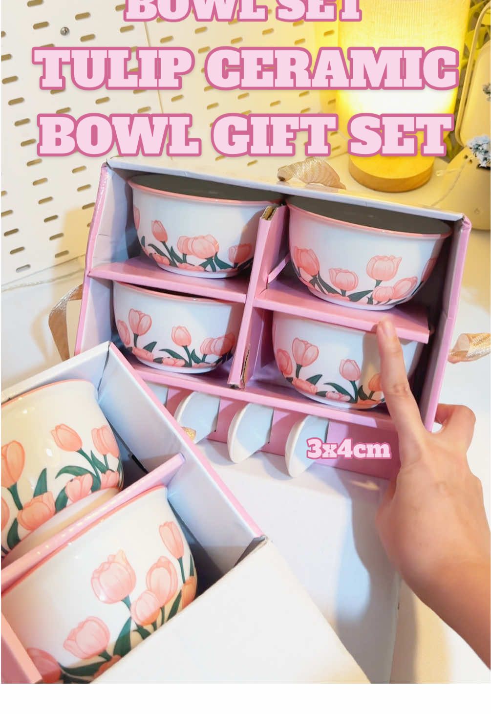 Tulips ceramic bowl gift set na sobrang affordable! Check out agad bago magkaubusan #ceramicbowl #dining #giftset 