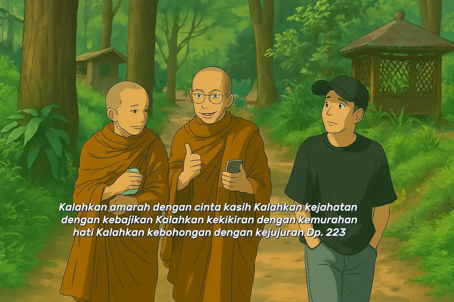 Kalahkan amarah dengan cinta kasih Kalahkan kejahatan dengan kebajikan Kalahkan kekikiran dengan kemurahan hati Kalahkan kebohongan dengan kejujuran Dp. 223#lagubudis #buddhist☸🙏 #buddhistworship☸️ #inspirasidhamma #renunganhidup🌹🙏 