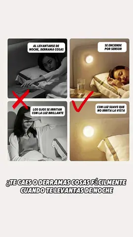 Las madres que amamantan, las personas mayores que necesitan levantarse por la noche y los niños que tienen miedo a la oscuridad necesitan esta suave luz👍👍 #Sensordeluz#lámpara#inteligente#light#homeliving#fyppp  