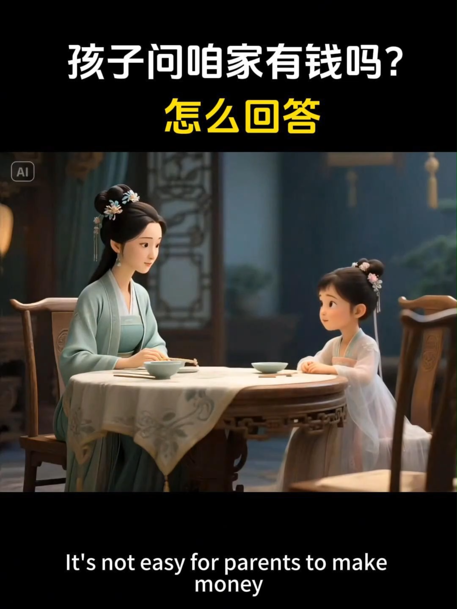 孩子问咱家有钱么，怎么回答？#亲子教育 #父母必看系列 #正确引导教育孩子 #性格测试