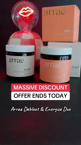 Arrae Debloat & Energize Duo Disclaimer : Prices vary based on promotions, discounts, and offers.  #TikTokShopCreatorPicks #tiktokshoplabordaysale #metabolism #arrae #tiktokshopbacktoschool 