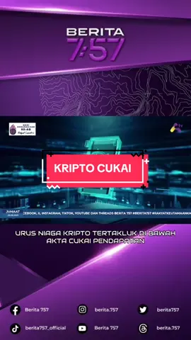 URUS NIAGA KRIPTO TERTAKLUK DI BAWAH AKTA CUKAI PENDAPATAN PENDAPATAN hasil urus niaga mata wang digital kripto seperti perdagangan, perlombongan dan pertukaran di Malaysia disahkan tertakluk kepada cukai pendapatan di bawah Seksyen 4 Akta Cukai Pendapatan 1967. #Berita757 #RakyatKeutamaanKami 