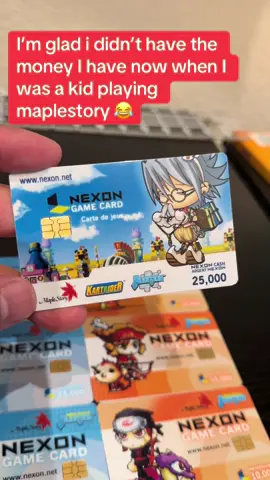 Click the cart below to order our #maplestory themed #nexon credit card stickers! 