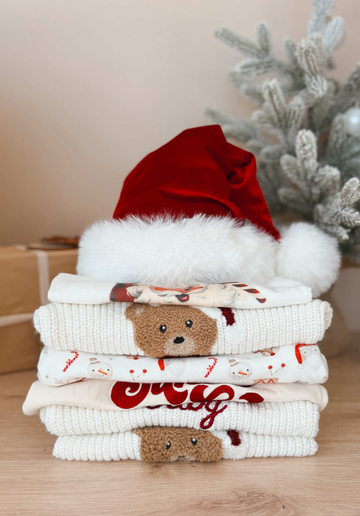 Teddy Bear Christmas 🐻  Available in both Summer & Winter styles 🎅🏼  #christmastiktok #christmasknits #christmasbaby #babybear #fyp