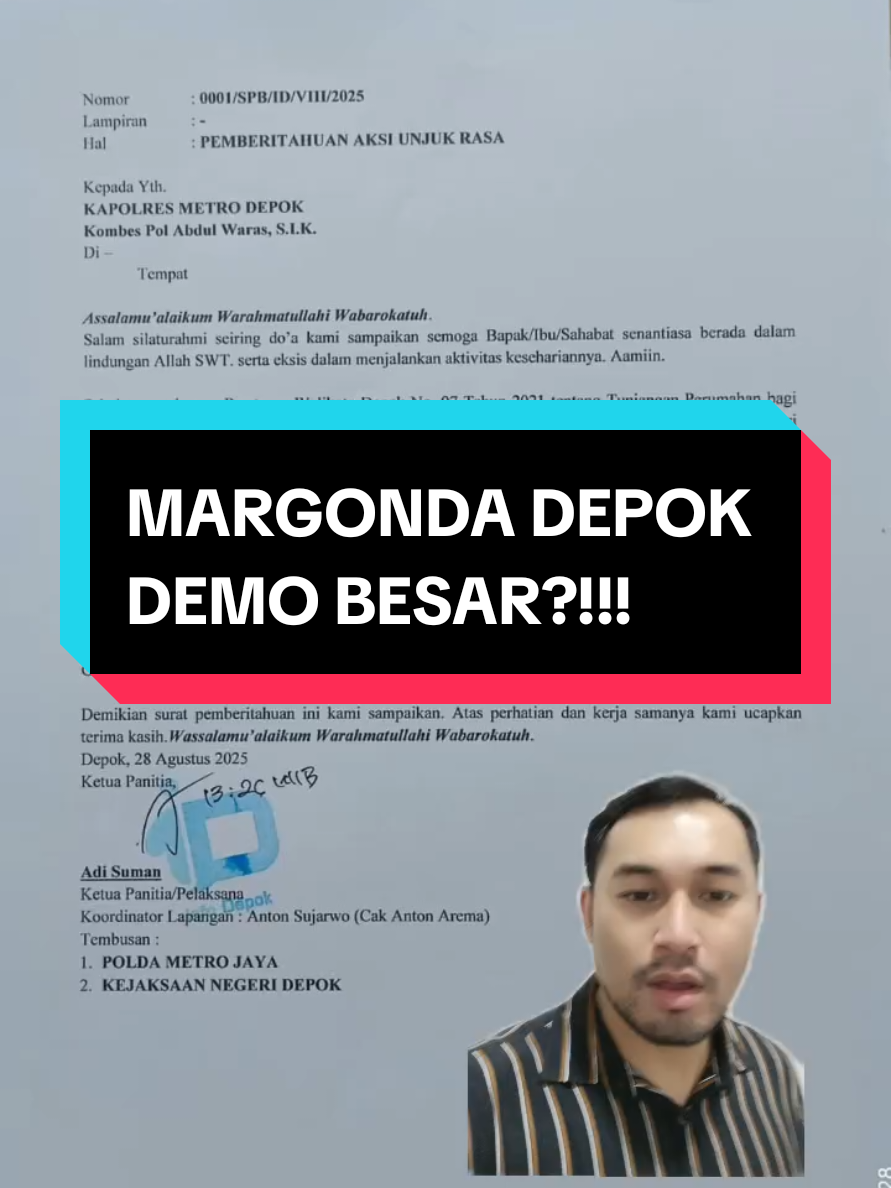 BREAKING NEWS!! MARGONDA DEPOK BAKALAN ADA DEMO BESAR-BESARAN!!! #FYP #DEMO #dpr 