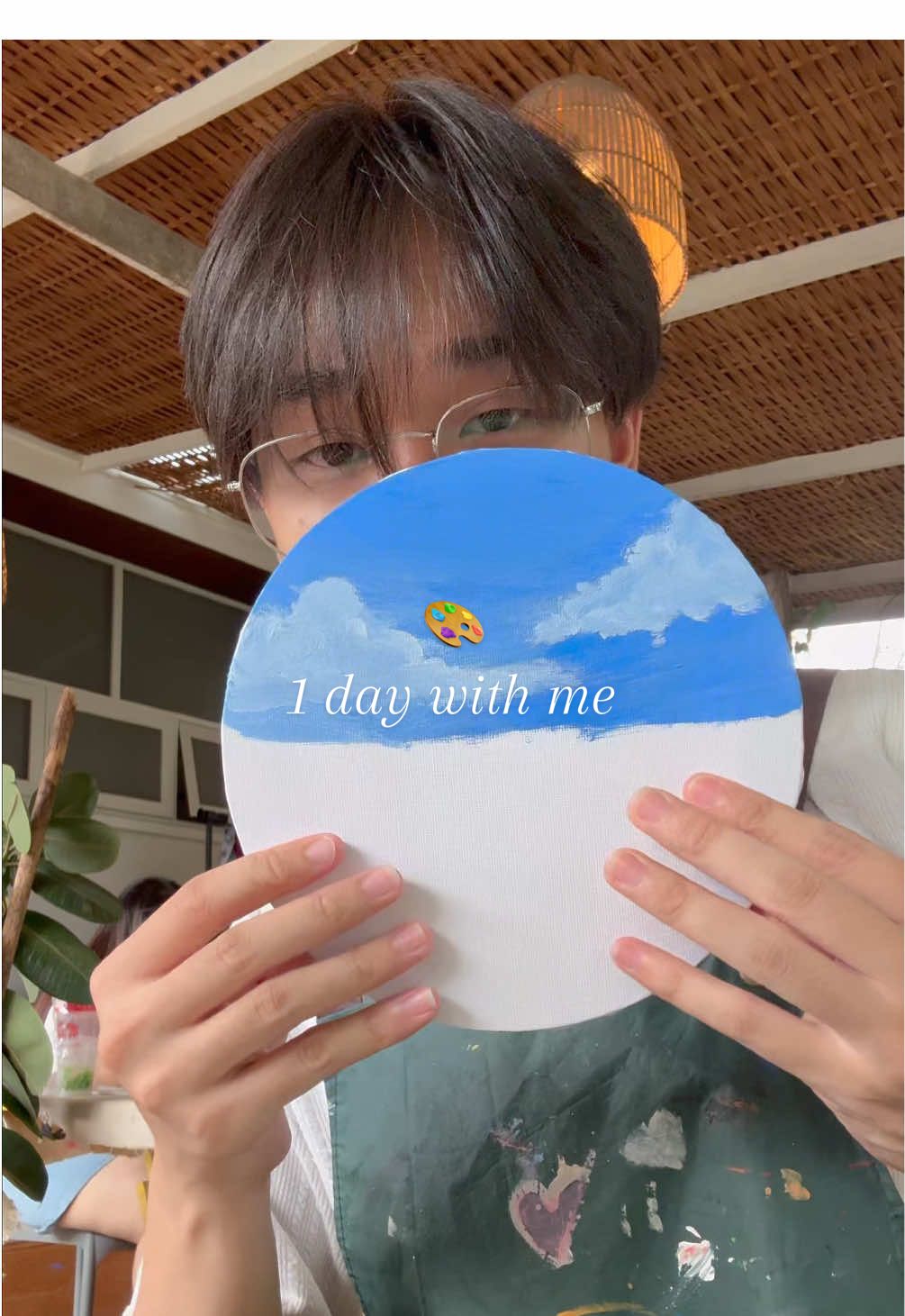 1 day with me มาเทสระบบสีกันคับ 🍃🎨  #วาดรูป #artcafe #painting #ที่เที่ยวใกล้กรุงเทพฯ 