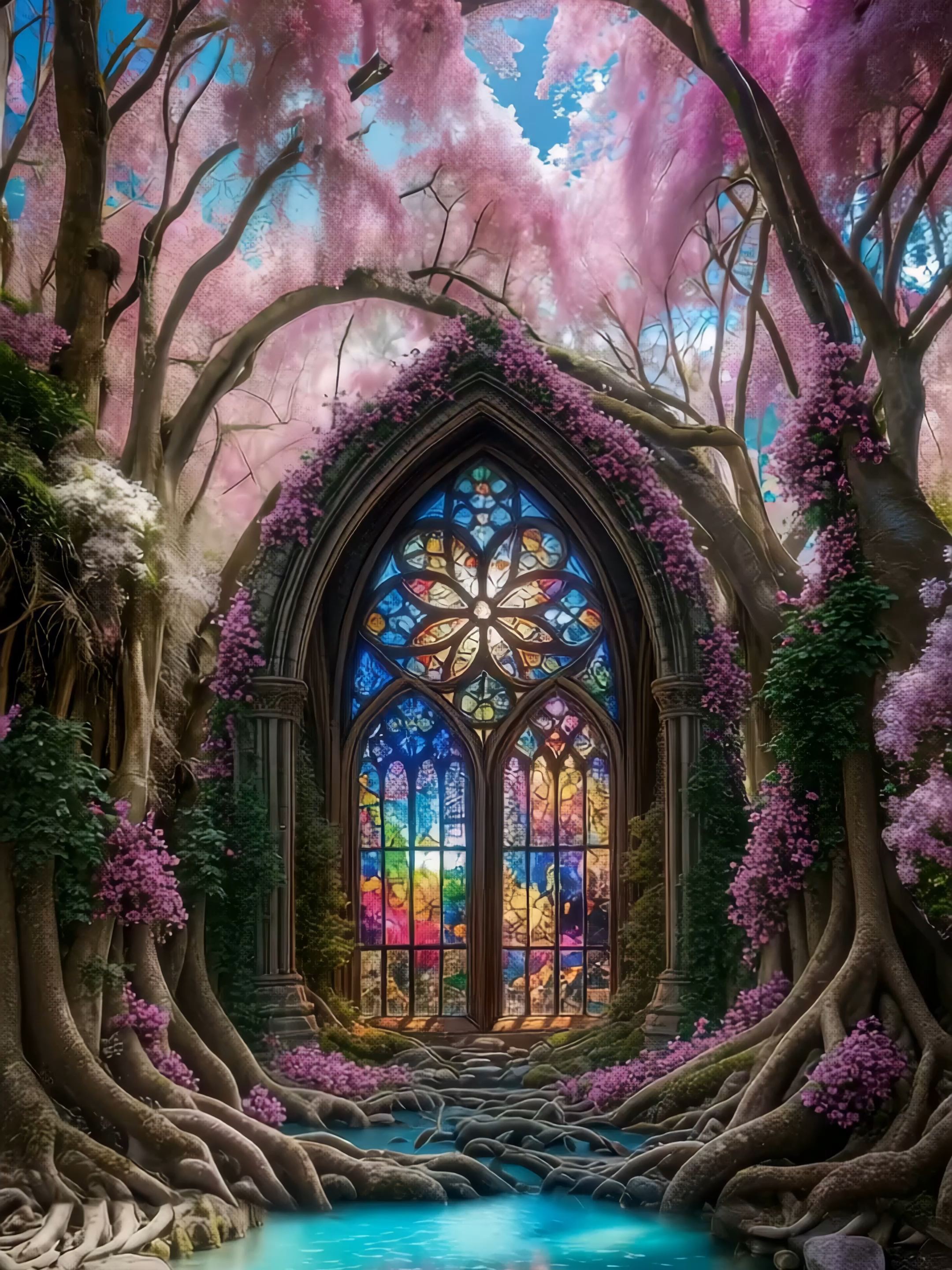 癒しの楽園 16　～この扉の向こうへ～　Made with Recraft (recraft.ai) & Runway　Music: i-feel-wonderful　#異世界  #幻想的な世界 #癒し #aiart #壁紙にしたい