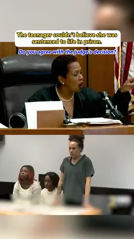 The teenager couldn't believe she wassentenced to life in prison.#usa🇺🇸 #prison #judge #crime #court 