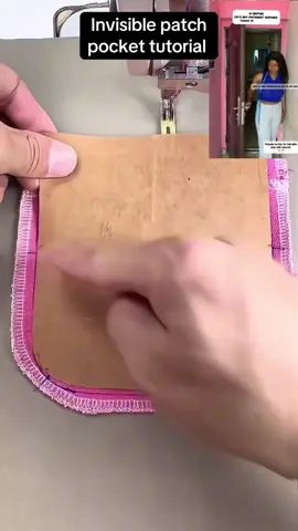 Invisible patch pocket tutorial #fyp #viral #pocket #DIY #fashion #hack #sewing #tutorial 