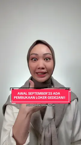 Yang cari loker bulan september! #tipskerjavina 