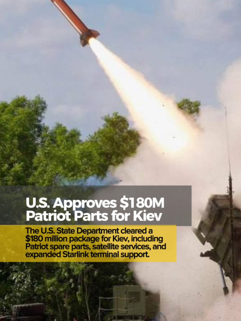 30AUG2025 • U.S. approves $180M Patriot spare parts for Kiev. #USA