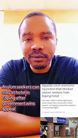 Judges rule asylum seekers @Waleed Seisi | وليد سيسي can stay at a hotel in Epping, Essex, after the government wins a court appeal Almost 140 men staying at the Bell Hotel were previously ordered to leave by mid-September – but senior judges overturned another court's decision, seriously criticising their judgement.. #fyp #foryou #uklife🇬🇧 #sudanese_tiktok #سودانيز_تيك_توك_مشاهير_السودان 