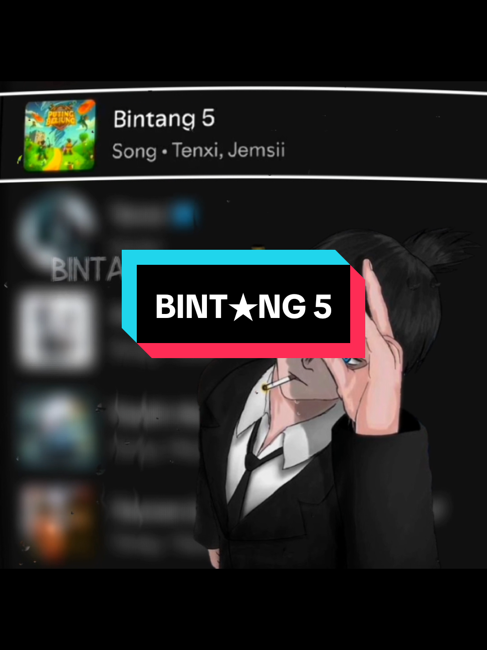 ⭐⭐⭐⭐⭐ @tenxitenxi  #bintang5 #tenxi #jemsii #lyrics_songs #spotify 