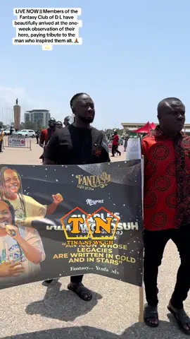 LIVE NOW || Members of the Fantasy Club of D L have beautifully arrived at the one-week observation of their hero, paying tribute to the man who inspired them all. 🙏🏾💫 #DaddyLumbaMemorial #DaddyLumbaForever #Legendary #blackstarsquare #reels 