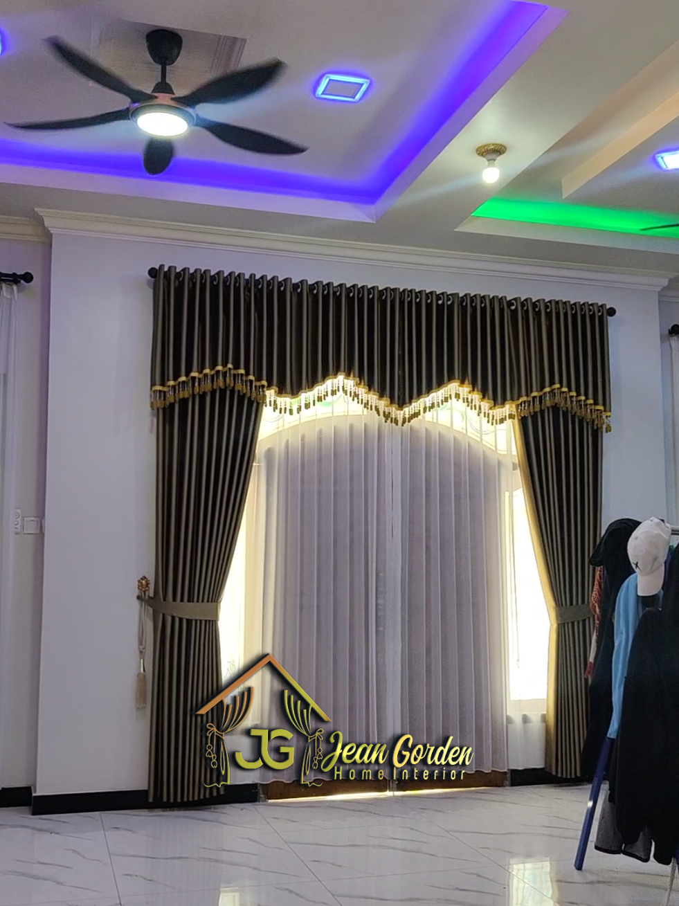 done pemasangan gorden di Bira barat #gorden #interiordesign #madura 