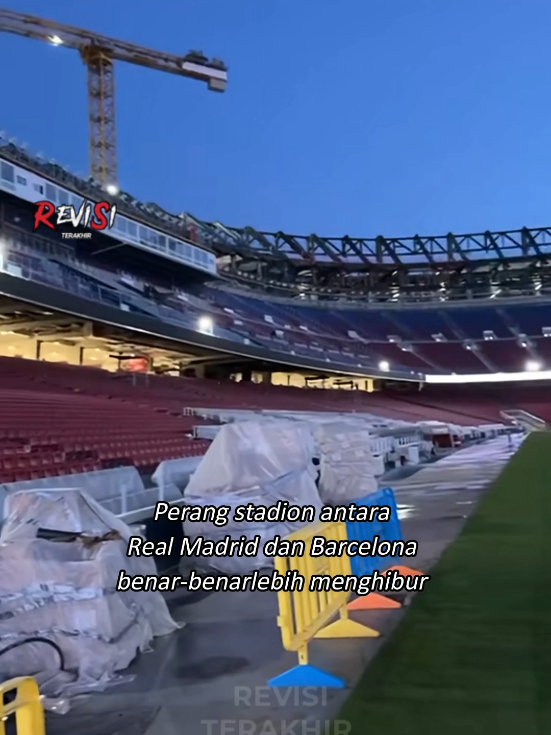 Real Madrid dan Barcelona adu war stadion 😅 #sepakbola #footballl