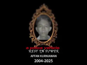 On 28.8.25 the 21 year old Affan kurniawan was run over by a police vehicle. He was on his way home when the police vehicle not only once but twice run over him. R.i.p❤️ #justiceforaffankurniawan 
