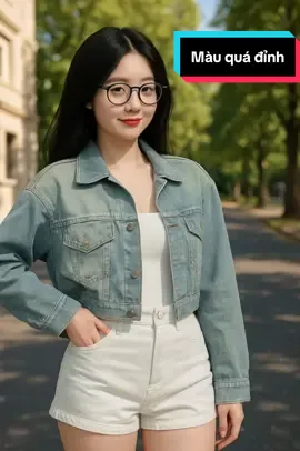 Áo khoác jeans croptop nữ cực chất #hoale4mua #aonu #aokhoacnu #khoacjean #aojean 