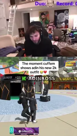 The moment cuffem shows adin his new 2k outfit 😭💔 #fyp #viral #adinross #nba2k #2k26 