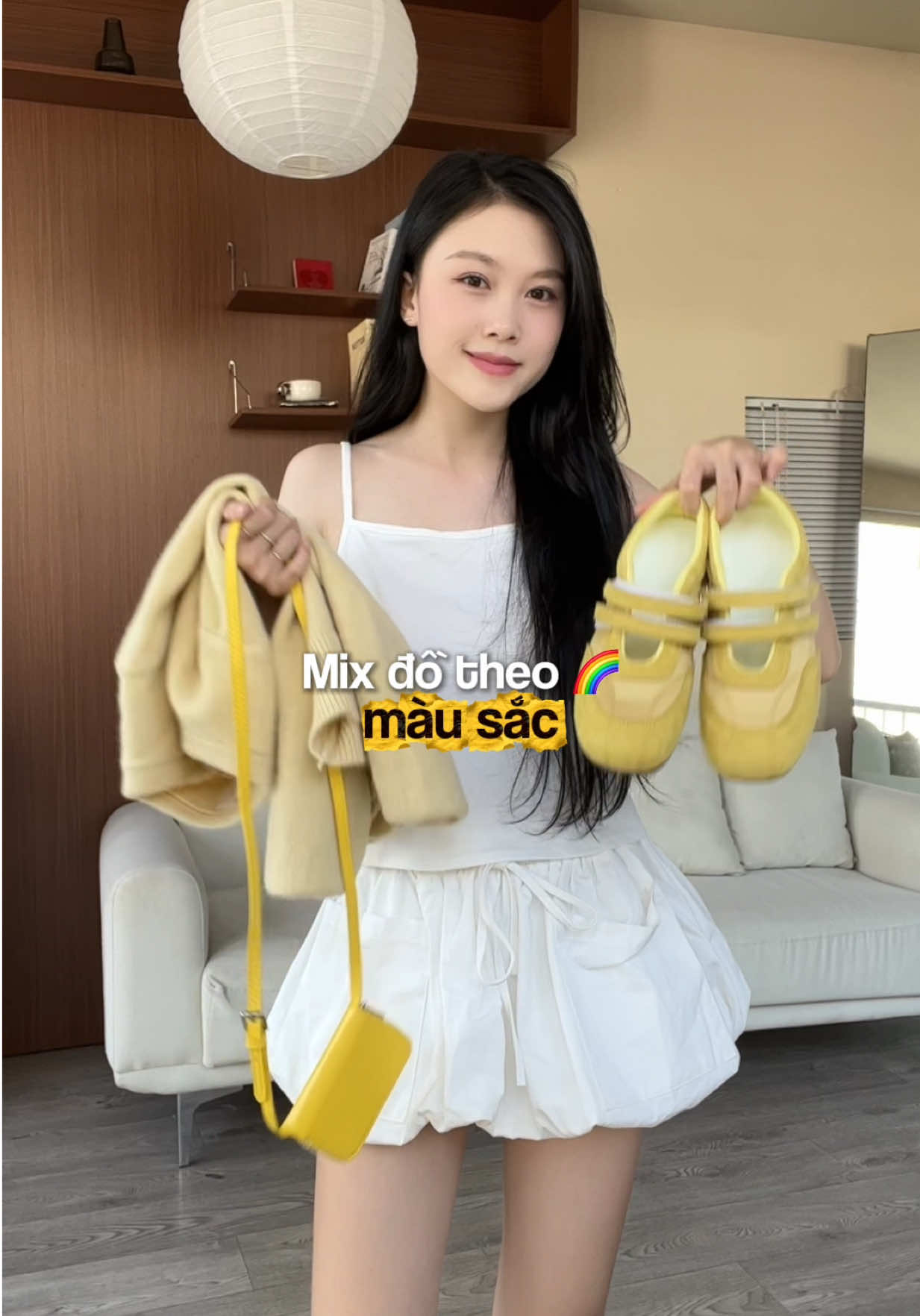 mix đồ theo màu sắc 🍋🌷🐋🍓 #aokhoac #cardigan #outfit #fyp #setdoxinh 