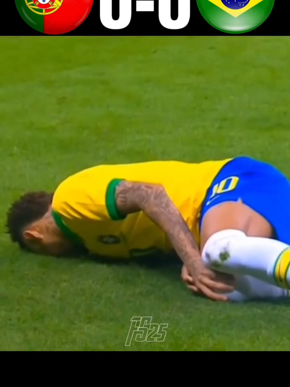 The day ronaldo broke Nymare leg | Portgual vs Brazil worldcup final imaginary#ronaldo #neymare #cr7 #footballmatch #brazil 