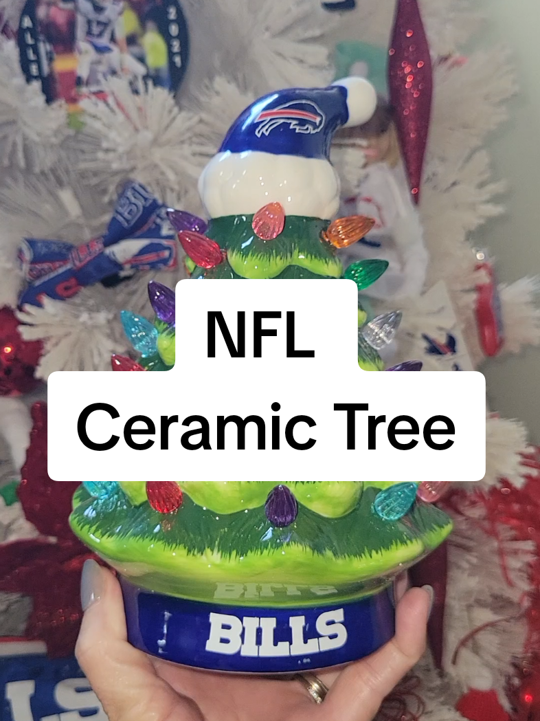 You need this antique light up Christmas tree up for the entire NFL season! #antiquechristmastree #NFL #gobills #QVC 