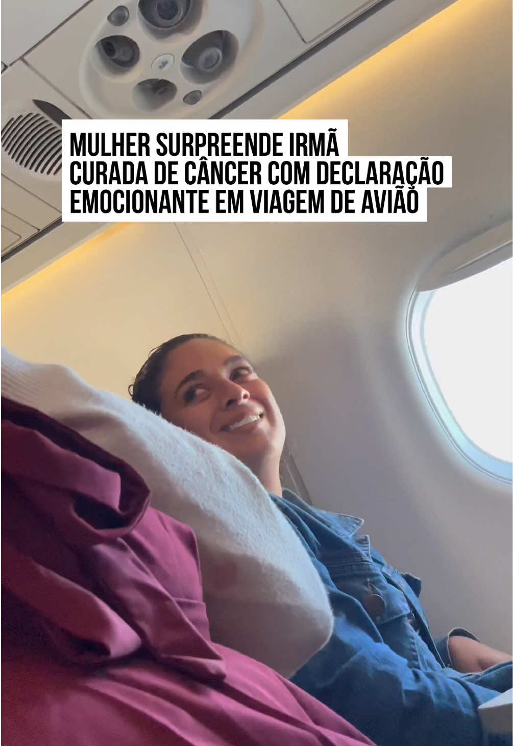 🥹🥰 Para se emocionar! Durante a primeira viagem de #avião de Maiara Lisboa, 11 meses após ser curada de um câncer no útero, a #irmã dela, Nubia Santos, resolveu fazer uma surpresa. Na ocasião, Nubia pediu que uma das comissárias do voo lesse uma carta para Maiara, onde ela declara o #amor e demonstra apoio para a parente. 