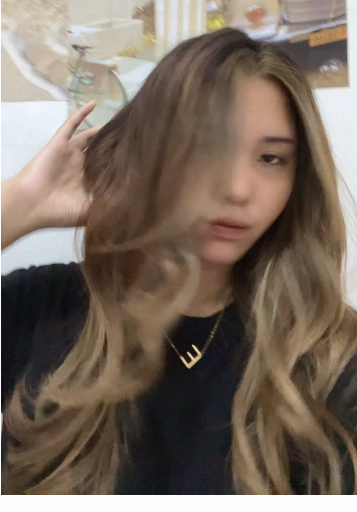 From blonde to milktea grey #hairstyle #fyp 
