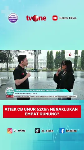 Atiek CB Bisa Menaklukkan Empat Gunung?🤔 Simak selengkapnya hanya di @Hidup Sehat dr Ekles setiap jumat jam 8.30 WIB di @tvOneNews dan selengkapnya di youtube dr ekles  #drekles #hidupsehatdrekles #hidupsehattvone #tvonenews #gunung