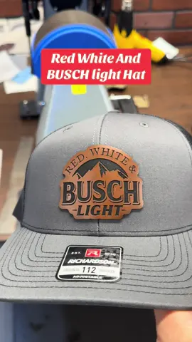 Red, White and Nusch Light dad hat on a Richardson 112 SnapBack Hat. 